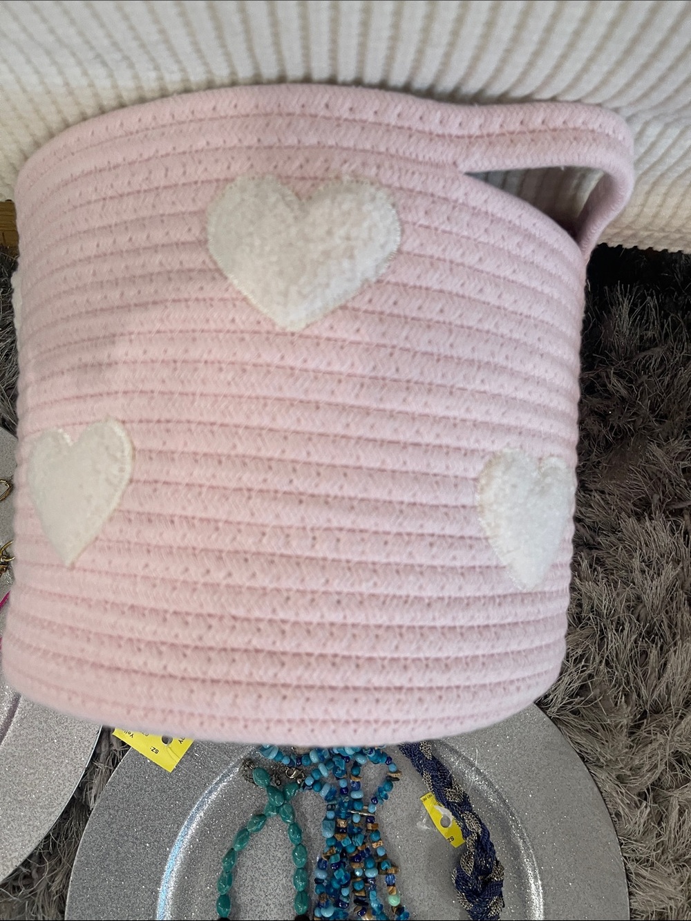 Heart Rope Storage Basket - - Picture 1 of 4